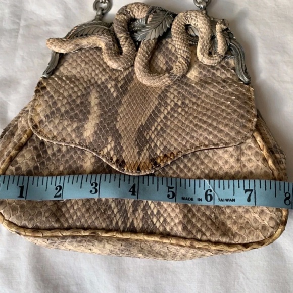 VTG RARE GLEN MILLER/ANN TURK Real Snake Skin Small Dressy Designer Ornate Purse - Picture 10 of 12
